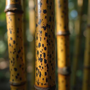 黄斑竹苗庭院竹子绿植物食用观赏庭院室外家养篱笆围栏围墙湘妃竹