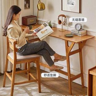 实木吧台桌家用家庭靠窗现代吧台隔断柜厨房餐桌一体北欧高脚桌椅