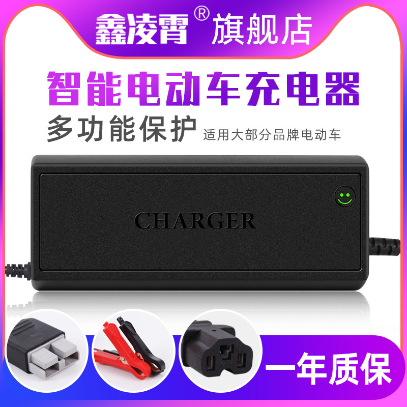 适用房车叉车专用锂电池充电器12V24V20A30A三元锂铁锂电池防过充