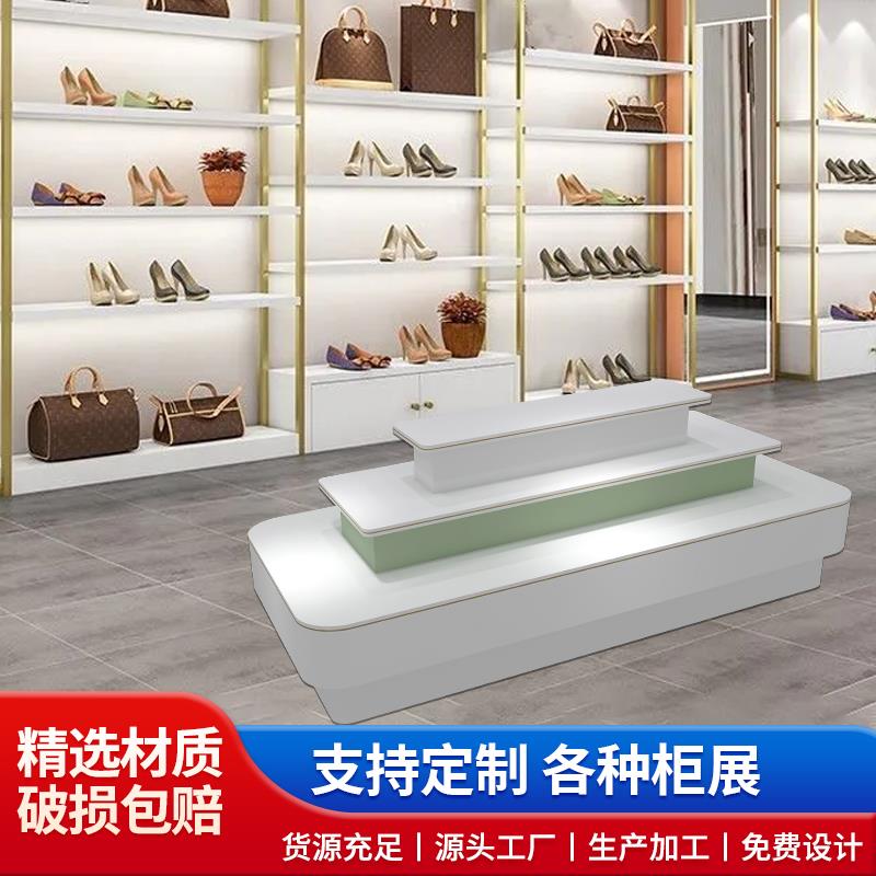 定制烤漆中岛柜陈列架展台异形多层创意圆形促销饰品店发光耳环