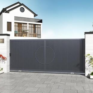 铝合金别墅平移门小区户外电动平移大门不锈钢车库门电动门平移门