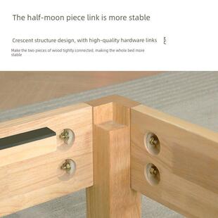 双人床现代床板榻榻米床无床头全实木子排骨出租单人床防潮尺寸型