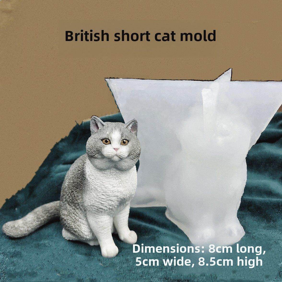 英国短猫硅胶模具布娃娃猫手工薄模具环氧石膏香味蜡烛工艺品,厨房/烹饪用具,烘焙模具,淘宝优惠券,粉丝福利购,淘宝优惠卷