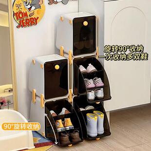 防尘童鞋盒家用迷你可叠加鞋柜宝宝翻盖专用多层鞋架鞋子收纳盒