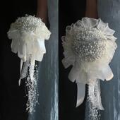 新娘结婚成品珍珠彷真手捧花送闺蜜新婚礼物手工自制高级感花束