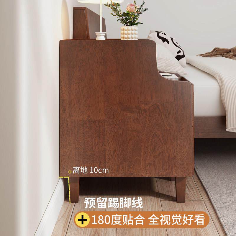 全实木床头柜小型迷你超窄夹缝20床边柜带抽屉储物收纳柜2025新款