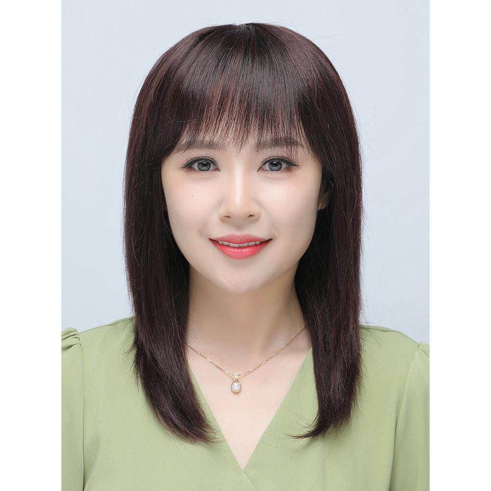 假发女全真发中长直发中老年女士妈妈款全头套式长发自然逼真发套