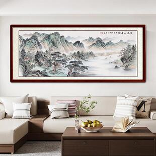 富春山居图高清名家山水画真迹客厅装饰画手绘国画水墨办公室挂画