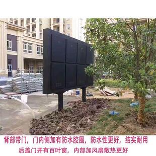 LED电子显示屏防水箱户外全彩不锈钢广告屏外框简易室外立柱箱体