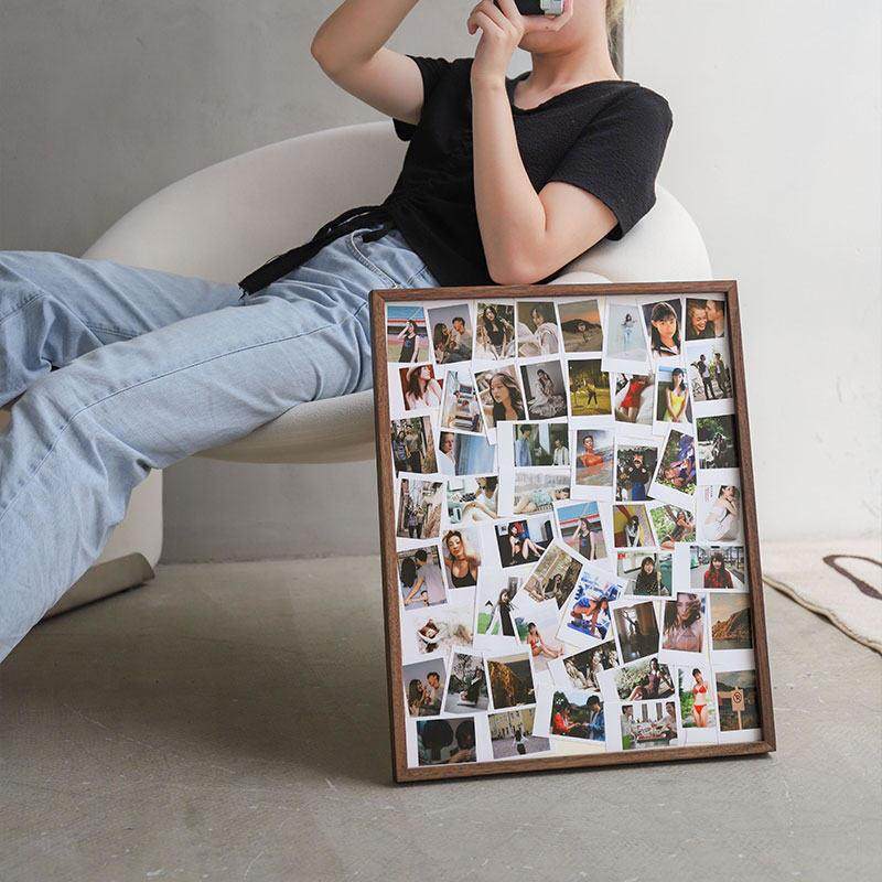 新婚diy相框照片情侣手工定制网红礼物结婚拍立得挂墙实木展示框,家居饰品,相框/画框,淘宝优惠券,粉丝福利购,淘宝优惠卷