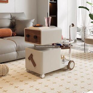 沙发储物边柜边几机器人小推车意式极简创意小推车边几设计师客厅