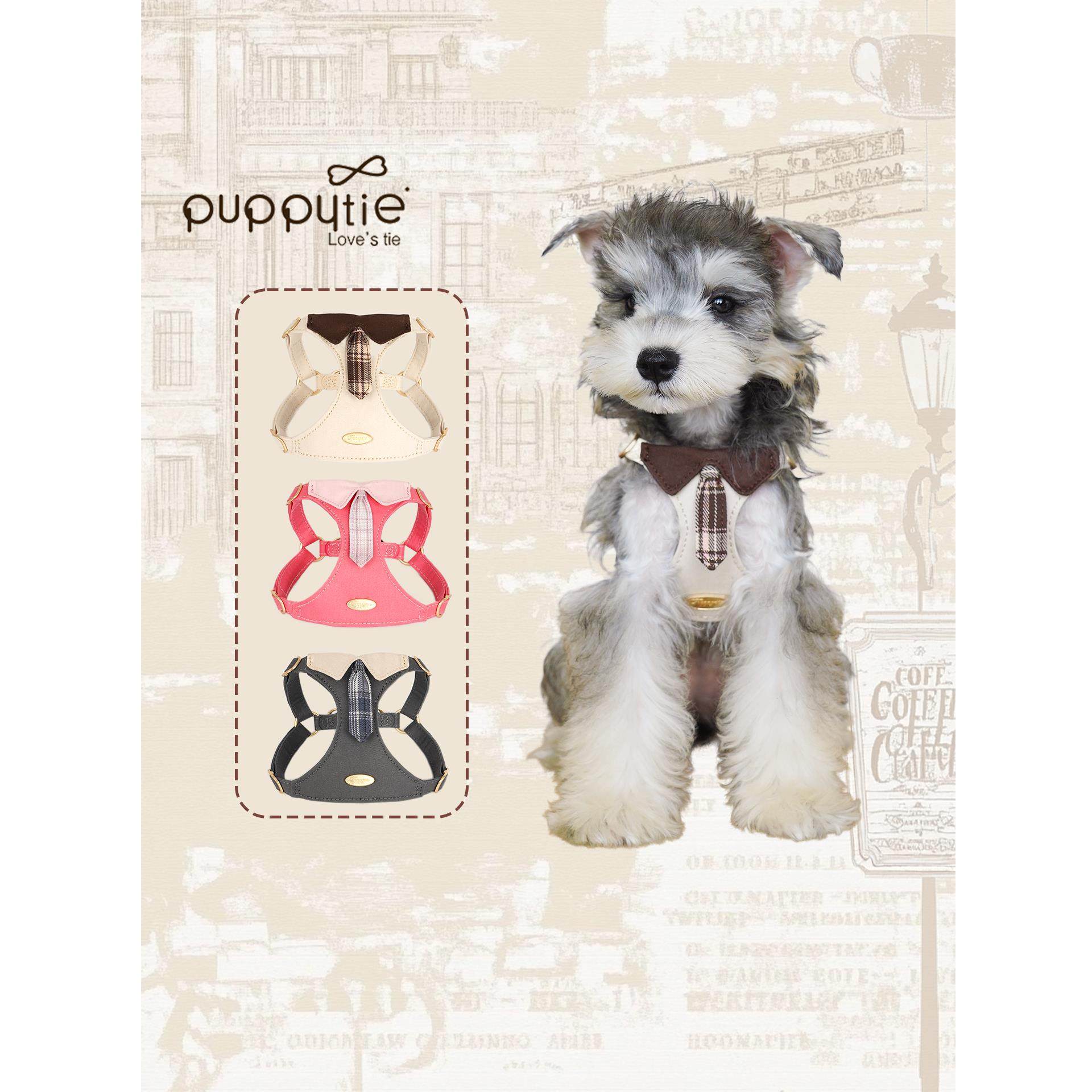 puppytie狗狗牵引绳背心式胸背带中小型犬外出装备宠物背带牵狗绳