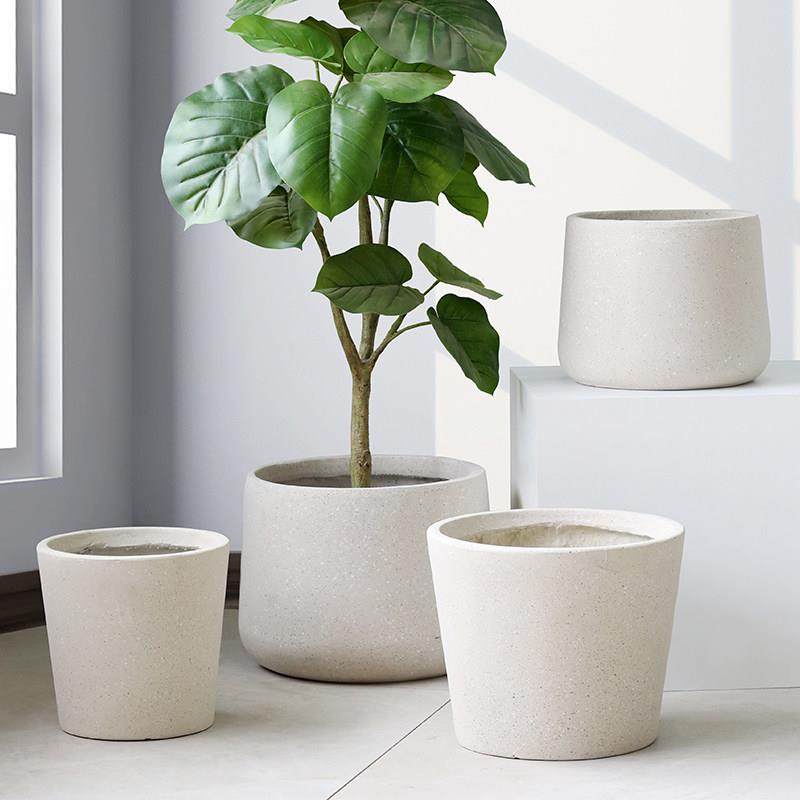 罗曼爸爸北欧现代轻奢风白色陶瓷玻璃钢盆室内仿真植物盆器百搭装,家居饰品,仿真植物盆景,淘宝优惠券,粉丝福利购,淘宝优惠卷