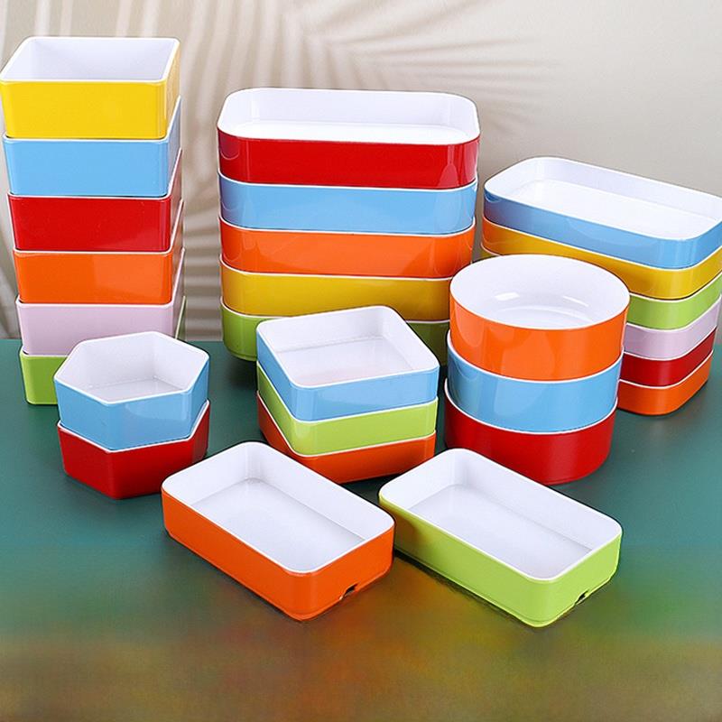 采购产品火锅烧烤盘，串，香盘，三聚氰胺餐具，彷瓷矩形堆叠盘，