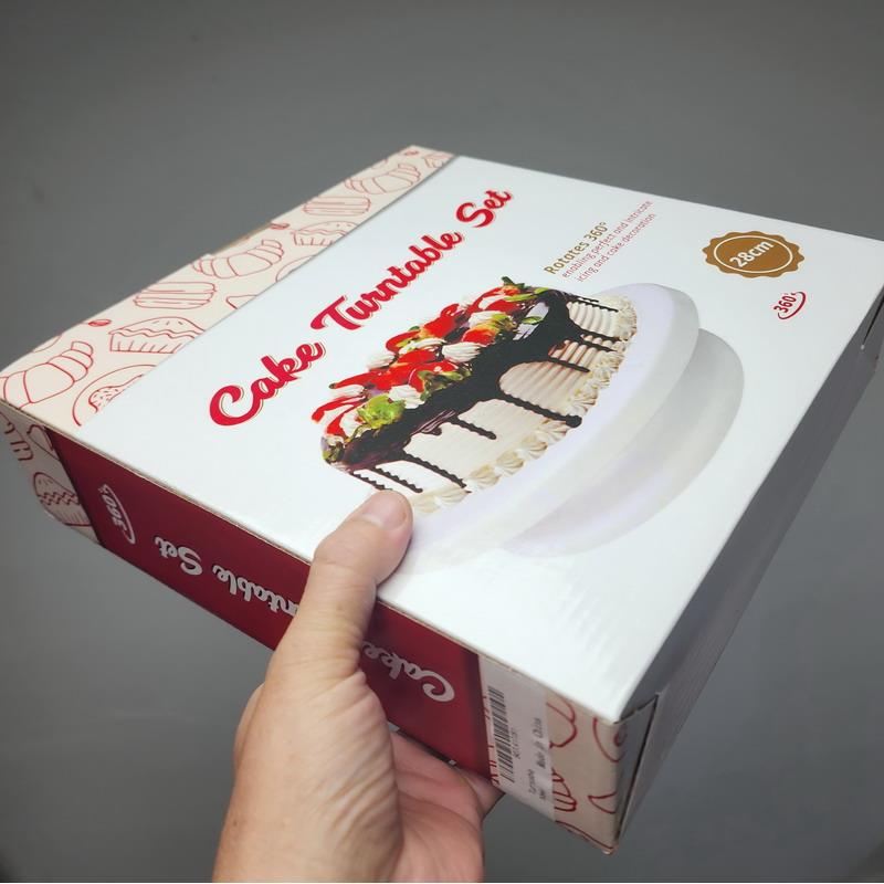 便民蛋糕裱花台 塑料转台旋转台转盘 DIY旋转盘带防滑圈烘焙工具