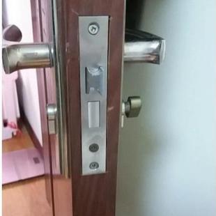 室内门锁家用通用型房门锁卧室不锈钢门把手手柄免改孔木门锁具