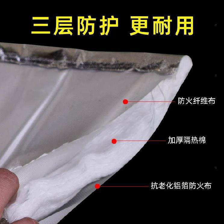 大货车排气管隔热棉养猪防火1米烟筒保温棉宽50cm防烫布5mm专用。