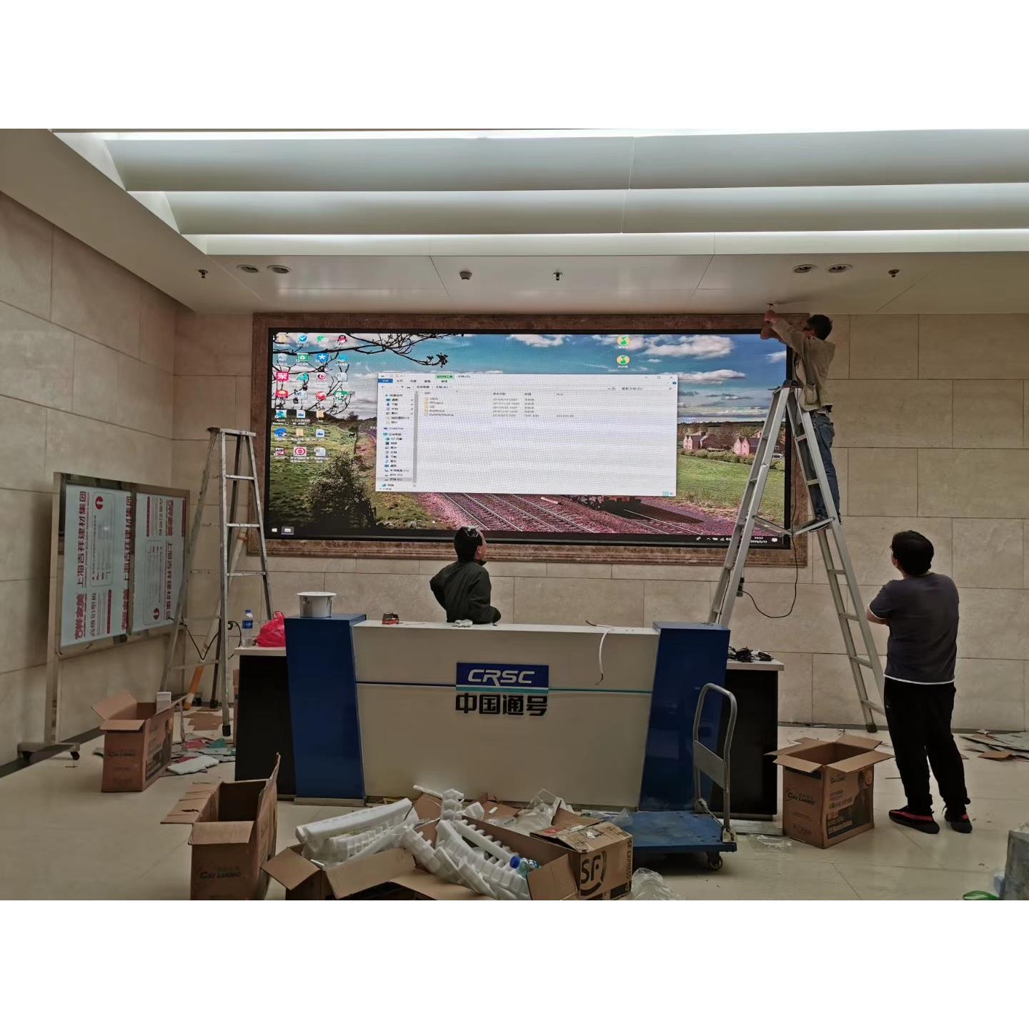 室内p1.875p2.0p2.5p3.p4小间距高刷率led显示广告大屏幕制作安装