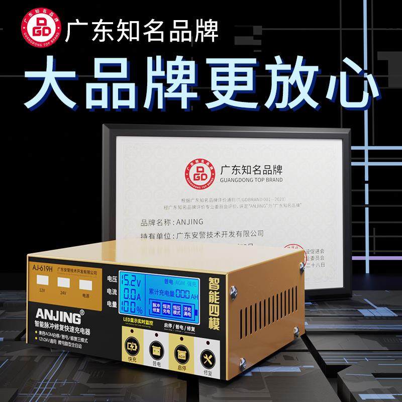 名牌堆高机用汽车蓄电瓶充电器充满自停12v24伏蓄电池充电机修覆