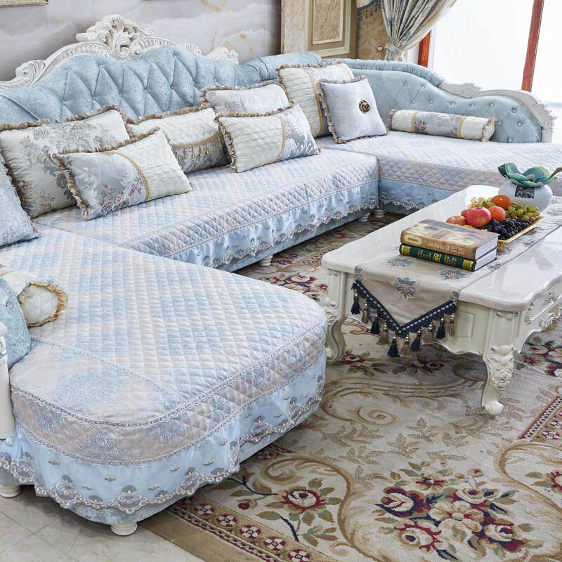 欧式沙发套罩 U型四季通用拆洗透气全包布艺防滑沙发垫床包定做