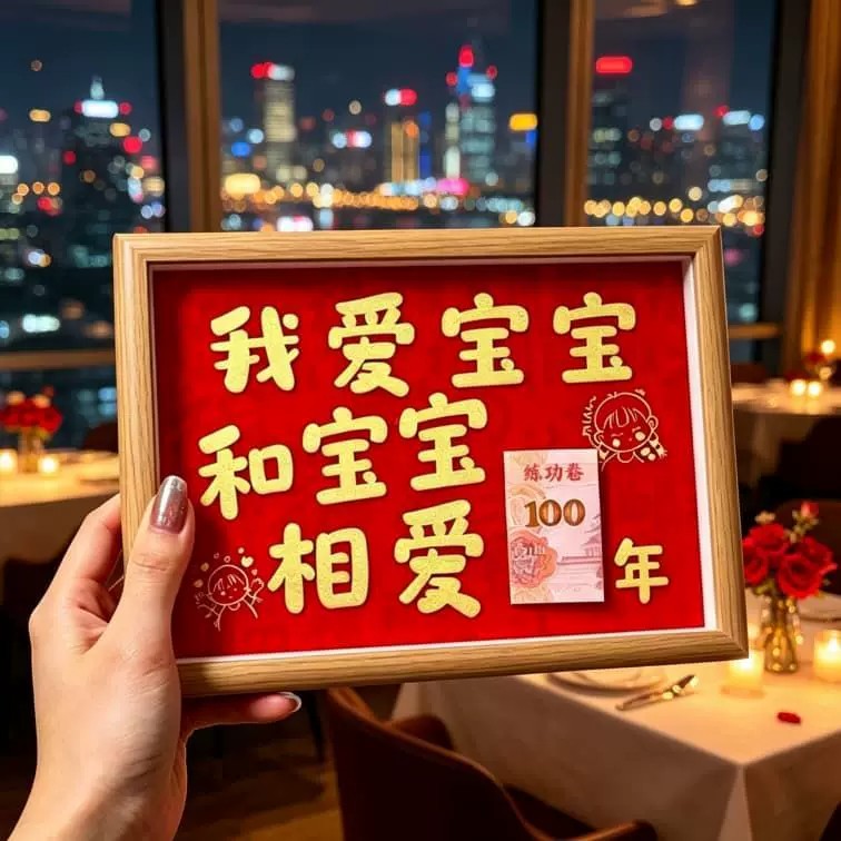 七夕情人节礼物情侣桌面相框