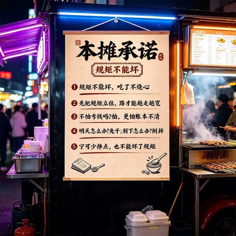 红果短剧同款免打孔餐饮挂画