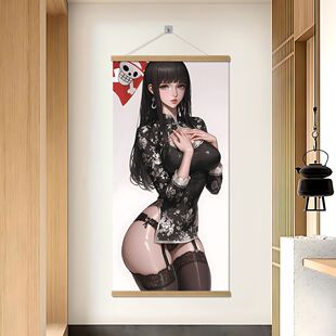 性感美女神挂画二次元卷轴房间客厅周边海报卧室动漫装饰画壁画