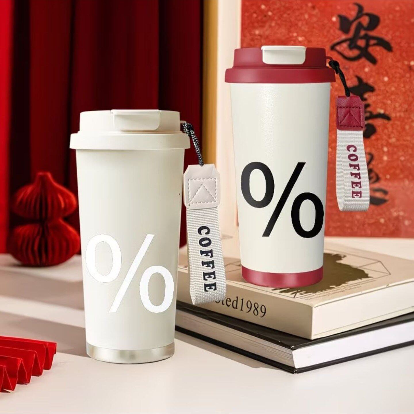 百分比符号情侣款保温杯