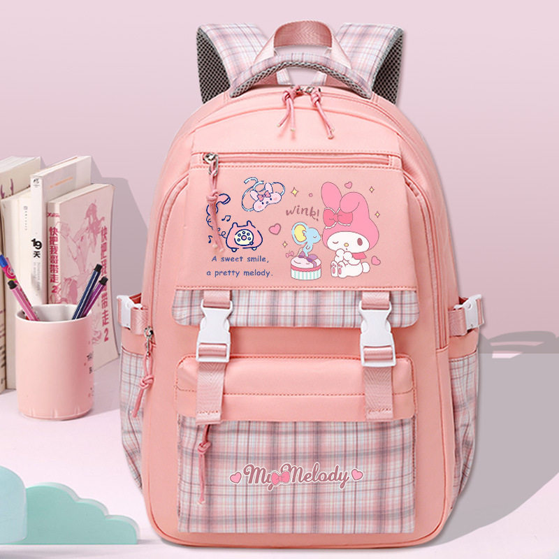 韩系美乐蒂手办周边书包女生初中生小学生三到六年级大容量护脊双