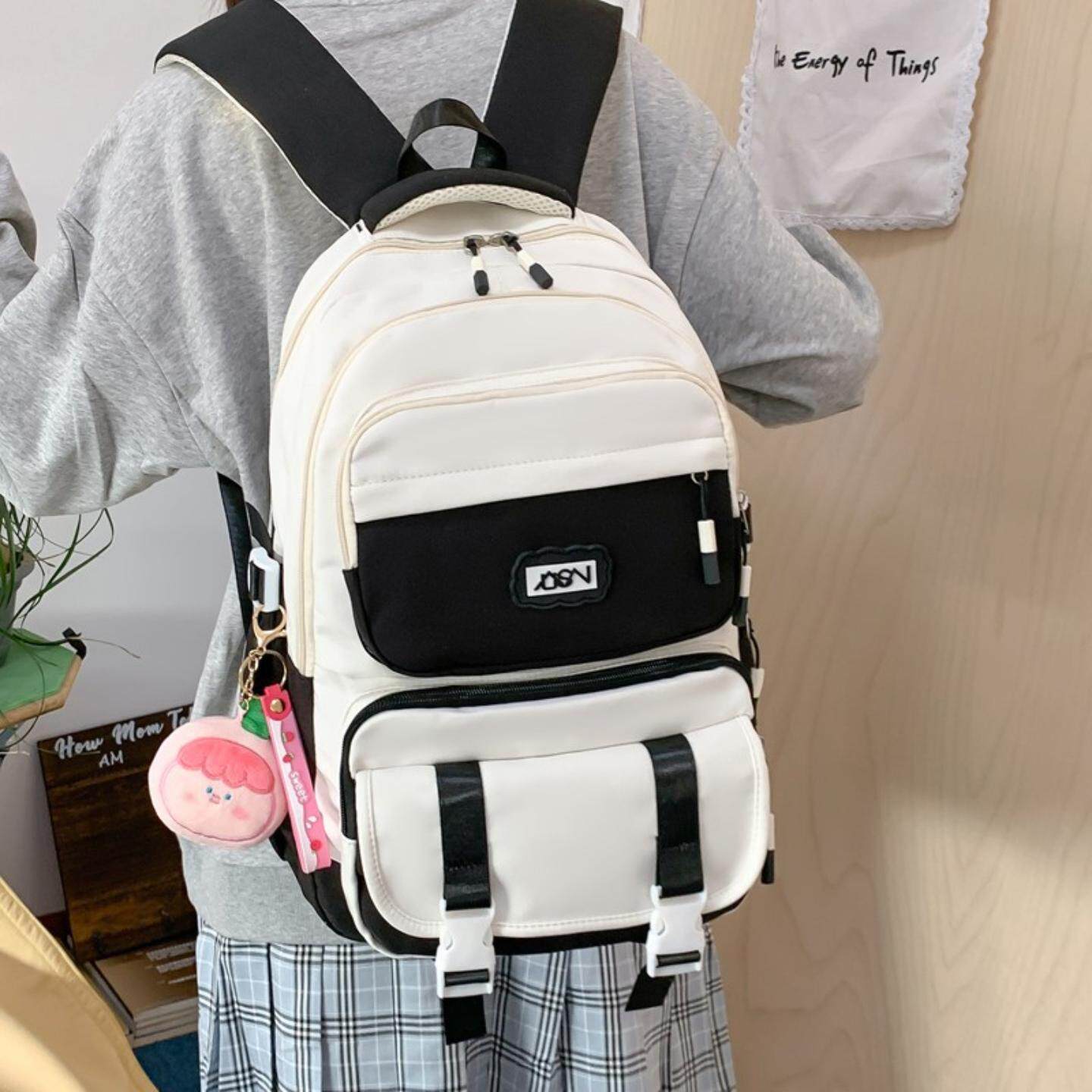 男女中学生双肩包初高中生韩版大容量背包大学生户外高颜值双肩包