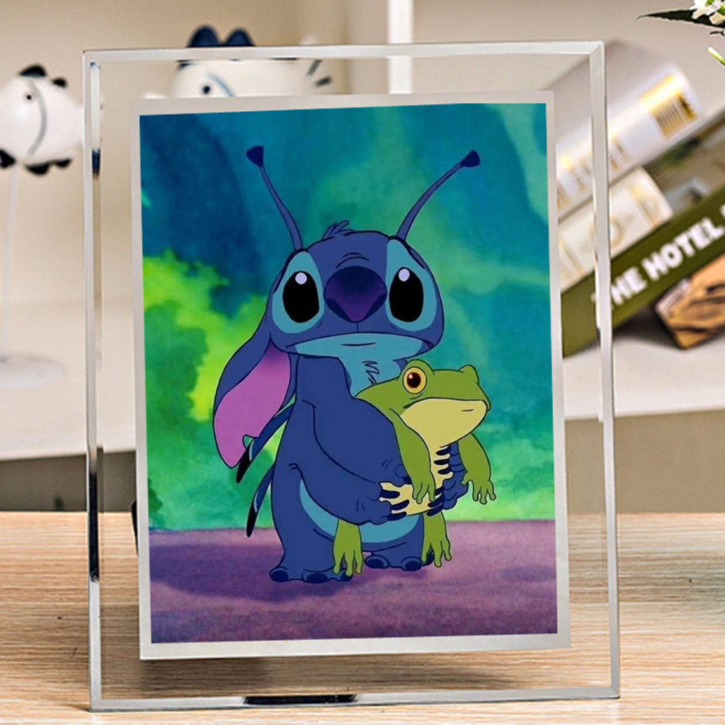 史迪奇周边水晶照片相框摆台