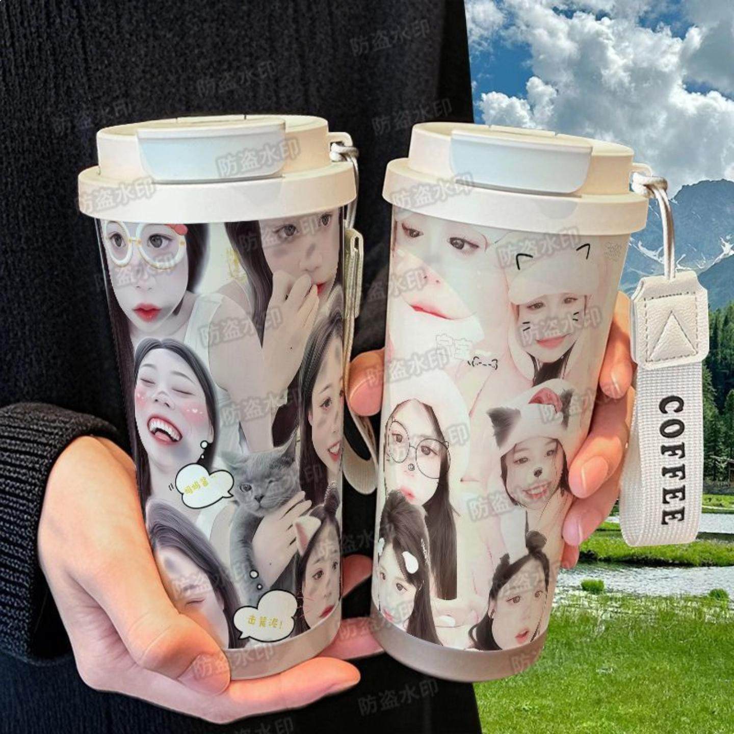 李启萌表情包可爱保温杯男款女士高颜值2025新款儿童大容量316不,餐饮具,吸管杯,淘宝优惠券,粉丝福利购,淘宝优惠卷