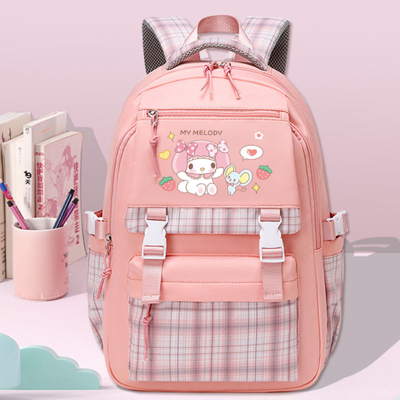 美乐蒂手办周边书包女日系初中生儿童小学生三到六年级大容量JK双