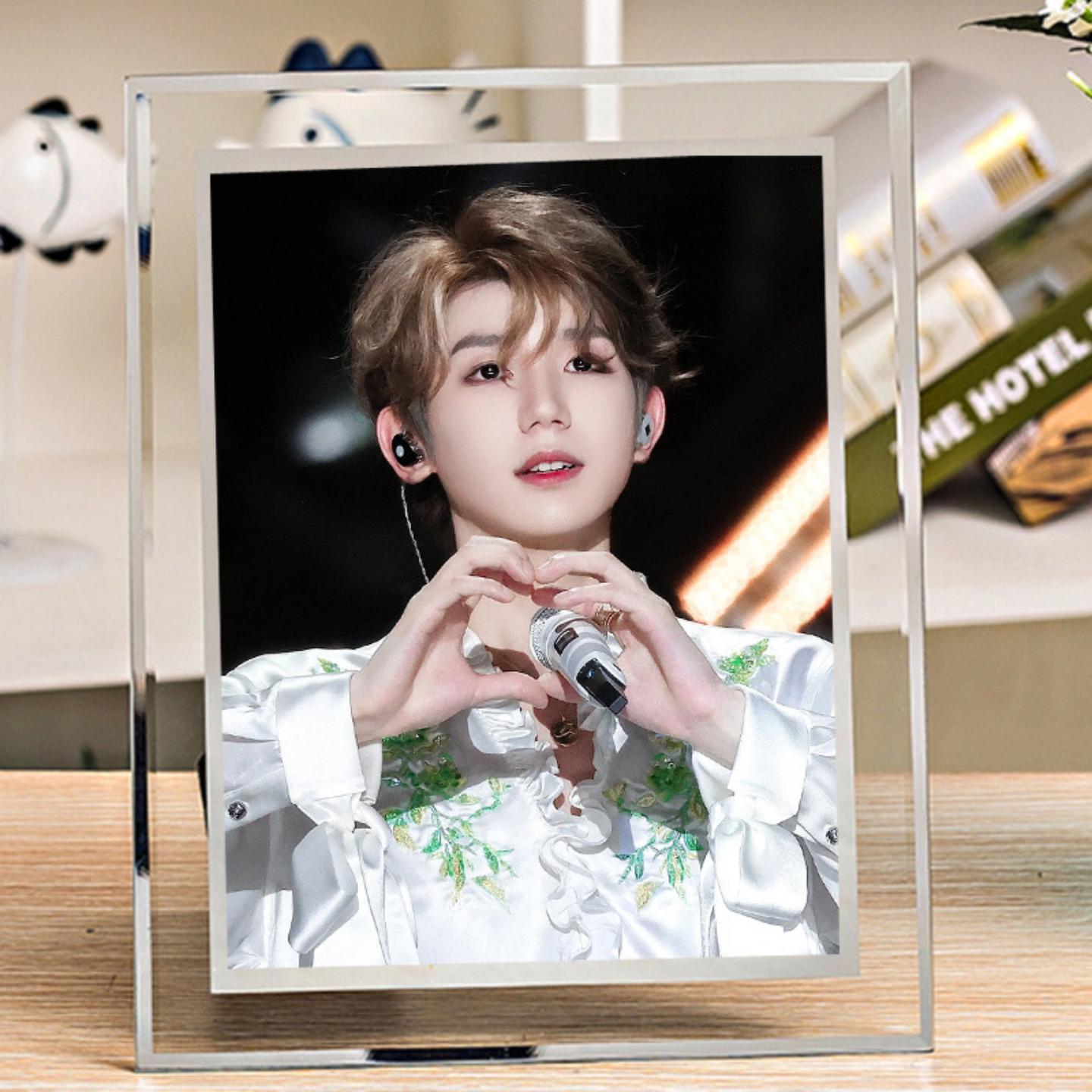 王源图片DIY款水晶桌面照片相框