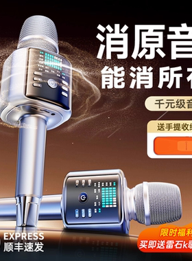 H9话筒音响一体麦克风K歌无线音箱声卡唱歌户外家用家庭ktv卡拉ok