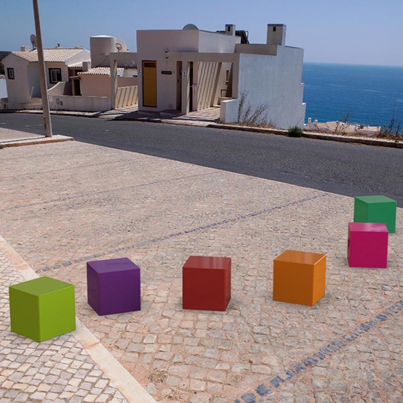 玻璃纤维方形座椅现代简约户外公共休息区坐凳商场休闲椅美陈可定