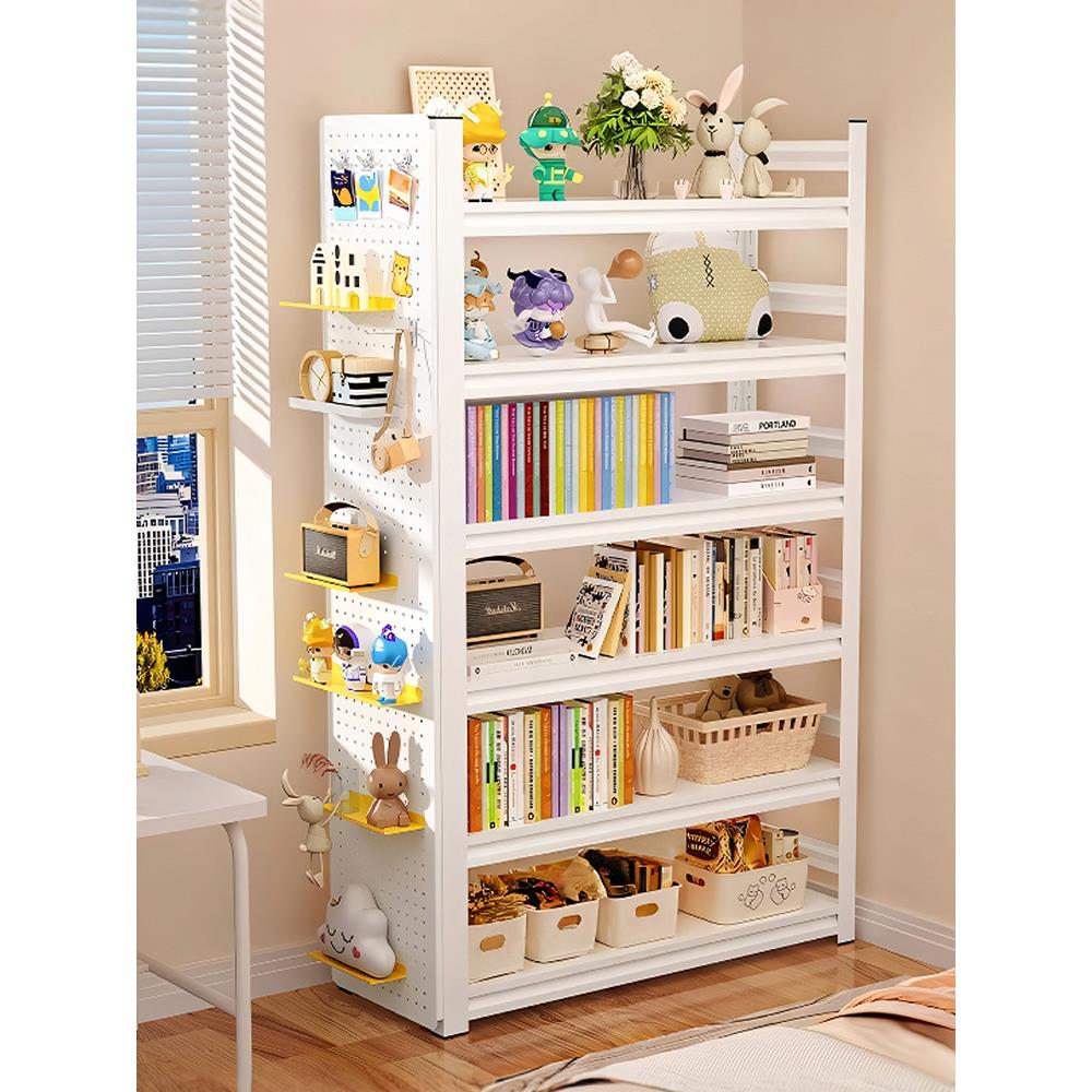 书架落地多层置物架家用货架儿童洞洞板书籍收纳架客厅靠墙储物架