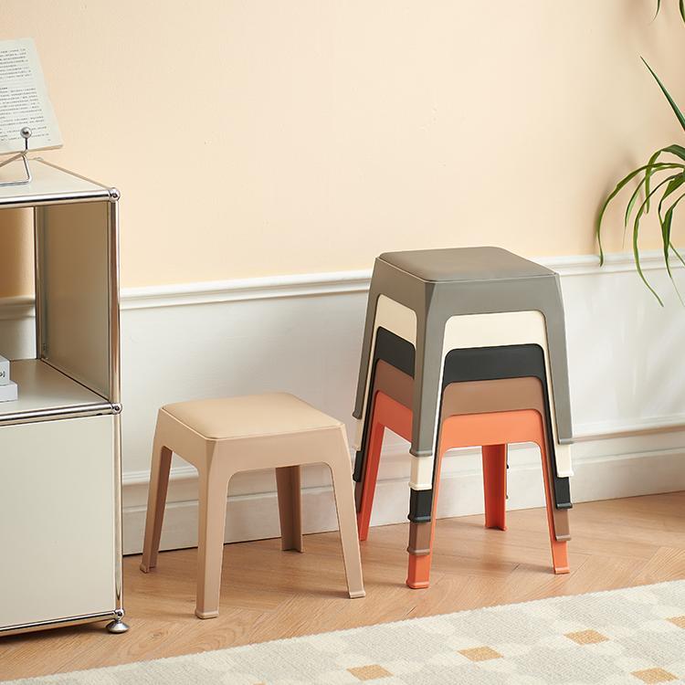 儿童换鞋矮凳客厅小凳子家用塑料可叠放板凳大人方凳加厚软包椅子