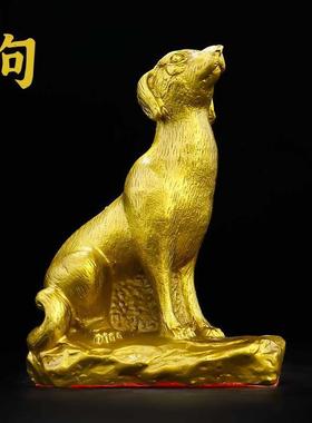 铜十二生肖摆件金鼠牛虎兔龙蛇马羊猴鸡狗猪纯黄铜家居风水招财