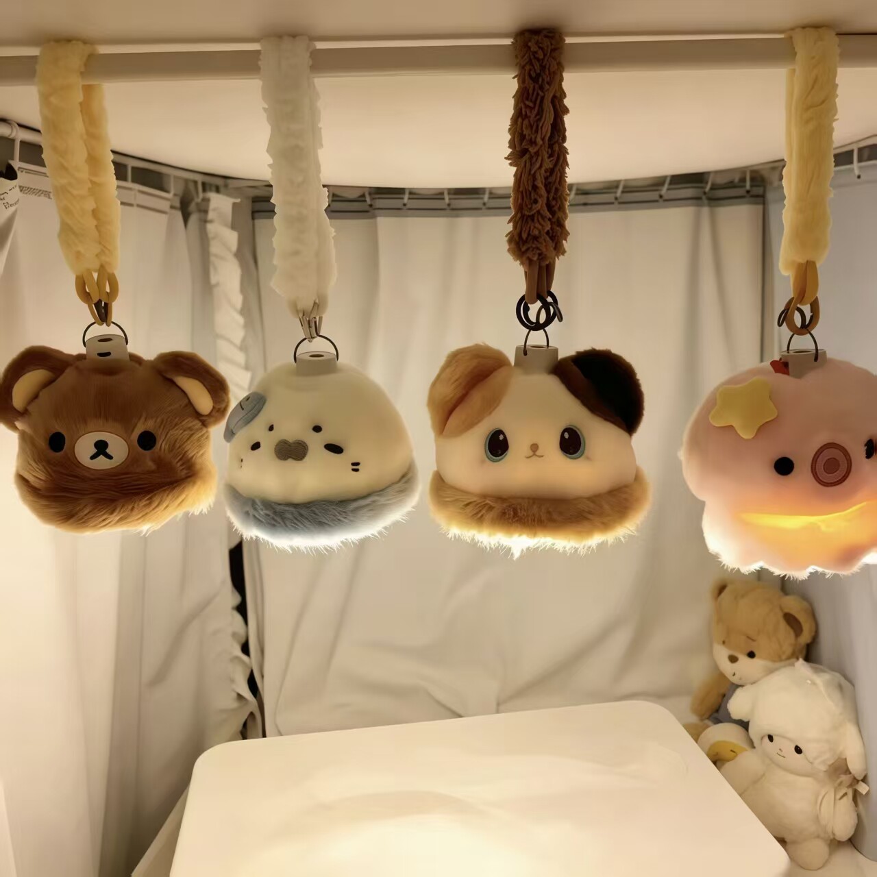 轻松熊小夜灯可爱卧室床头睡眠灯
