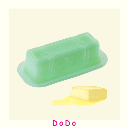 DoDo丨Jadeite黄油盒 中古翡翠绿玉黄油碟Fire King款butter dish