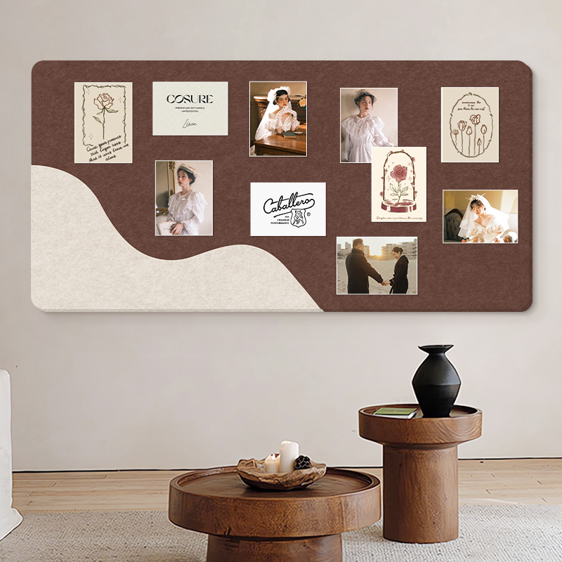 热销软木板照片墙背景板毛毡墙贴自粘墙板展示板ins留言板挂墙幼