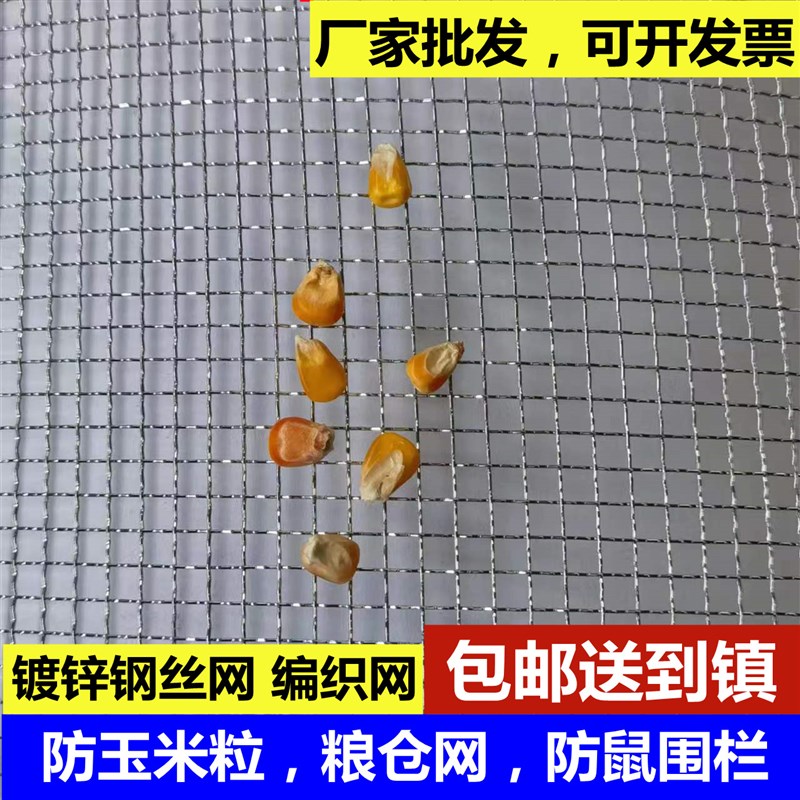 热销玉米粮仓网镀锌钢丝网小孔编织网苞米网粮食网防老鼠铁丝网养