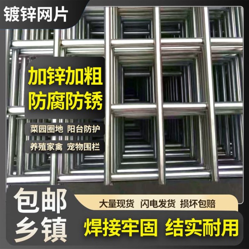 热销镀锌网片铁丝网围栏网养殖鸡狗笼建筑网片加粗防锈家用网铁网