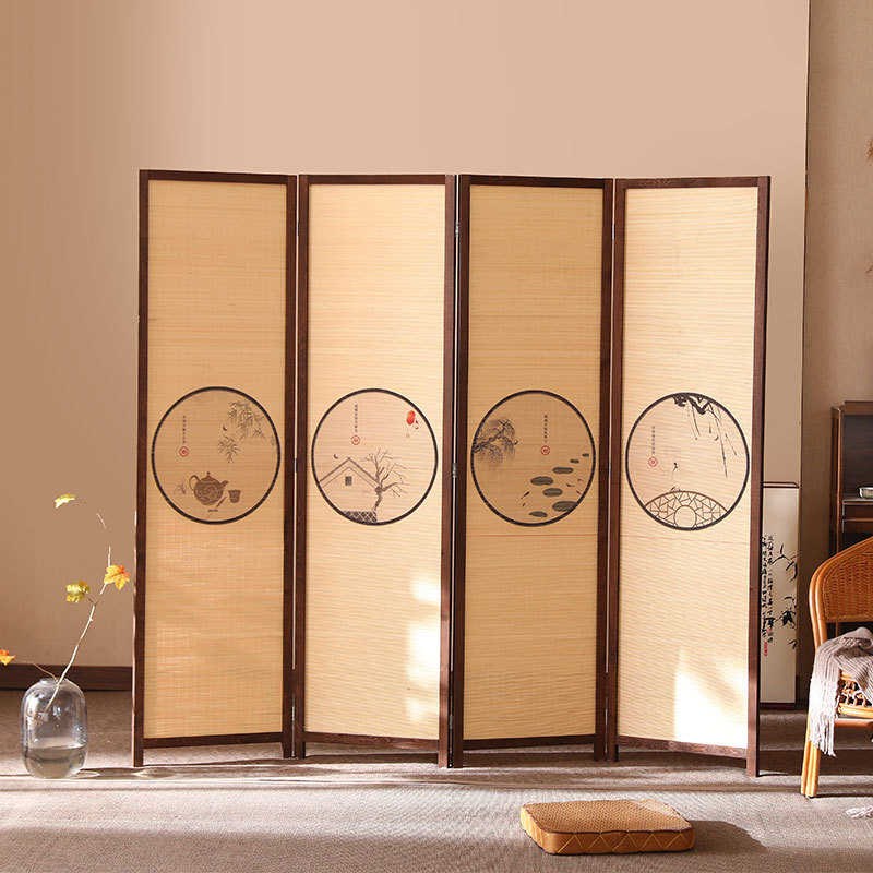 热销新中式屏风隔断卧室可移动酒店办公书房办公室家居玄关