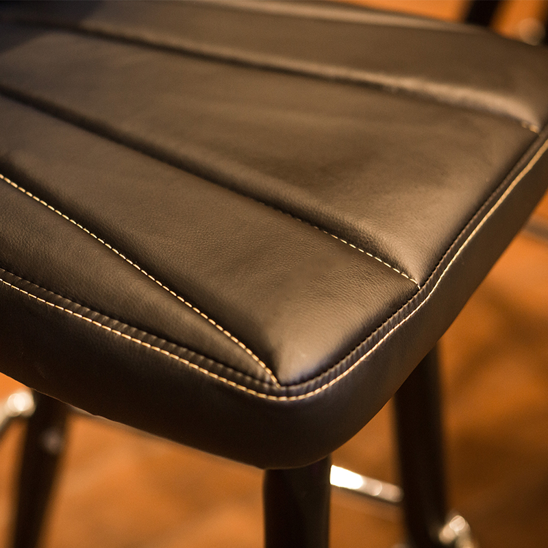 热销北欧吧台椅实木靠背铁艺复古酒吧椅高脚凳旋转吧椅咖啡厅前台