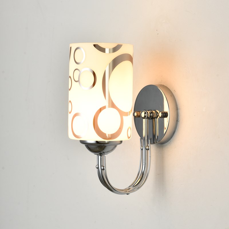 热销简约壁灯现代卧室床头灯客厅餐厅电视背景墙壁灯过道楼梯银色