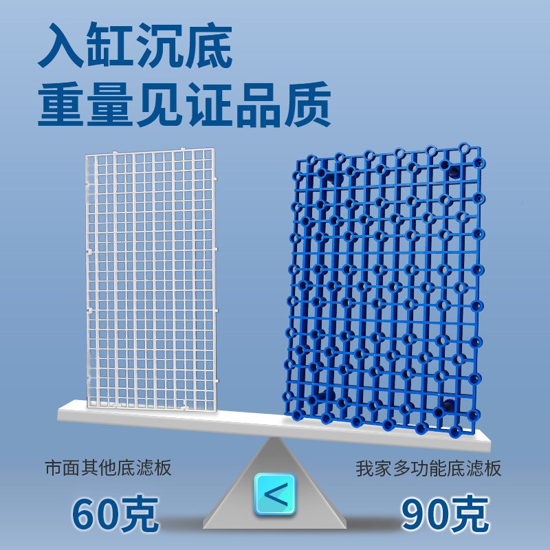 热销鱼缸底滤板乌龟缸晒台水族箱隔离板盖板滤材垫板挡板隔离板网