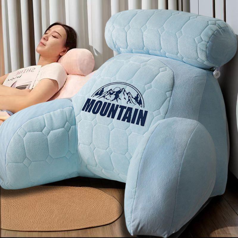 加大加厚冰丝款靠枕床上看书靠背枕头卧室靠枕沙发护腰护颈背靠垫