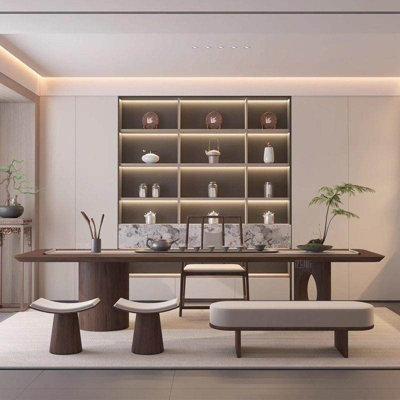 新中式茶几和椅子实木组合禅宗轻奢意大利设计师茶几办公室茶艺家,住宅家具,家用茶台/茶桌,淘宝优惠券,粉丝福利购,淘宝优惠卷